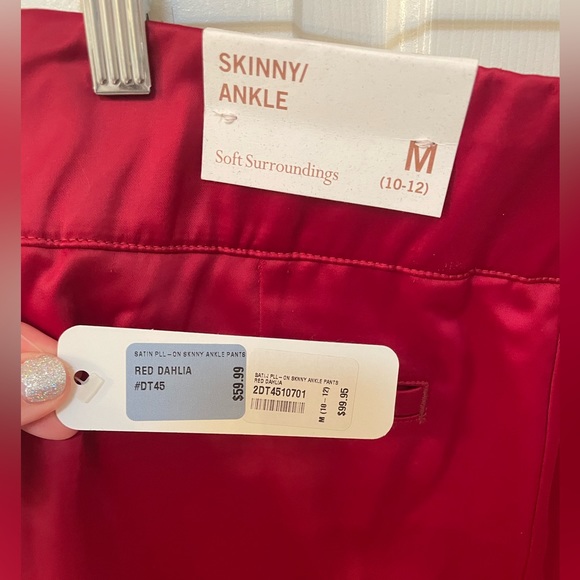 Soft Surroundings satiny ankle pant - Picture 2 of 4